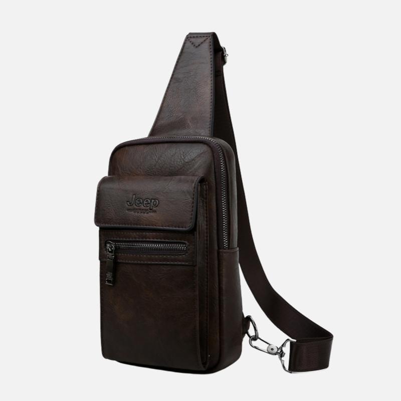 Bolsa JEEP de Couro Masculina Transversal  - Firenze