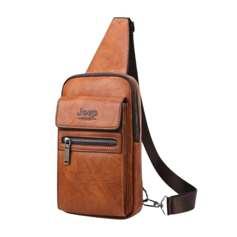 Bolsa JEEP de Couro Masculina Transversal  - Firenze