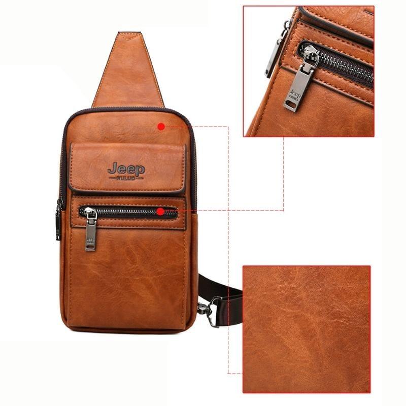 Bolsa JEEP de Couro Masculina Transversal  - Firenze