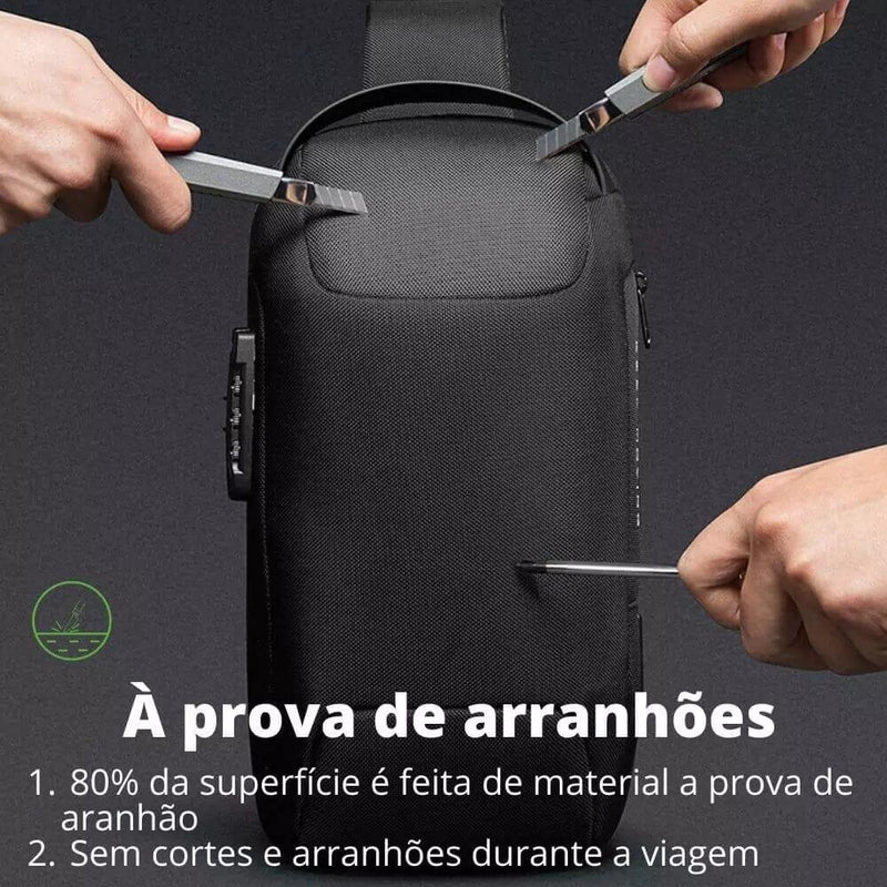 Mochila Multifuncional, Impermeável e Antifurto Com Cadeado - Safe Bag